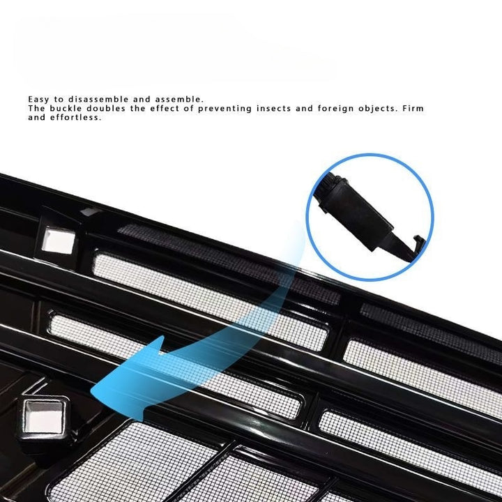 Calandre grillagée de protection anti-insectes de pare-chocs inférieur pour Leapmotor B10 | Grille anti-insectes divisée en 3 pièces, installation par clip