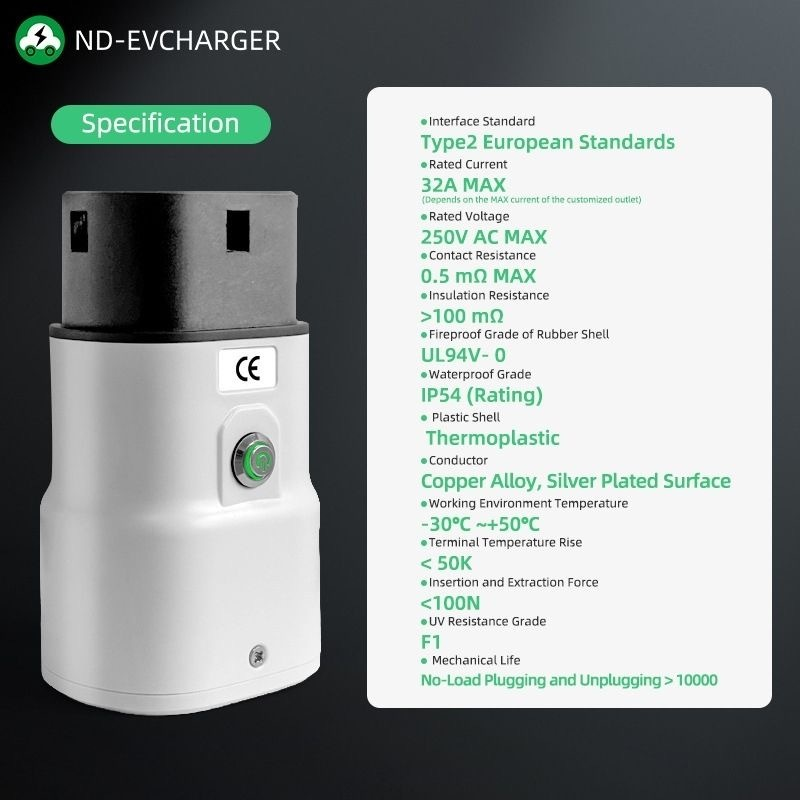 Adaptateur de décharge de véhicule à charge (V2L) Type 2 | Fiche de décharge pour VE 32A max.