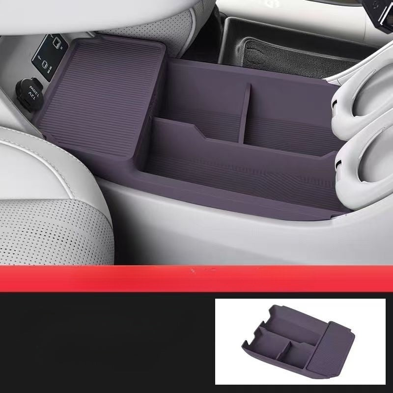Coffre de rangement double couche sous la console centrale pour Leapmotor B10