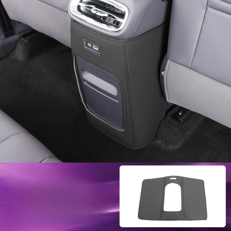 Maßgefertigte Sitzrücklehnen-Trittschutzmatten für Leapmotor B10 | Kratzfeste Rücksitzschoner