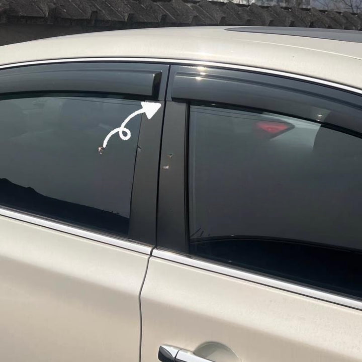 Komplett schwarzer Fenster-Windabweiser für Leapmotor