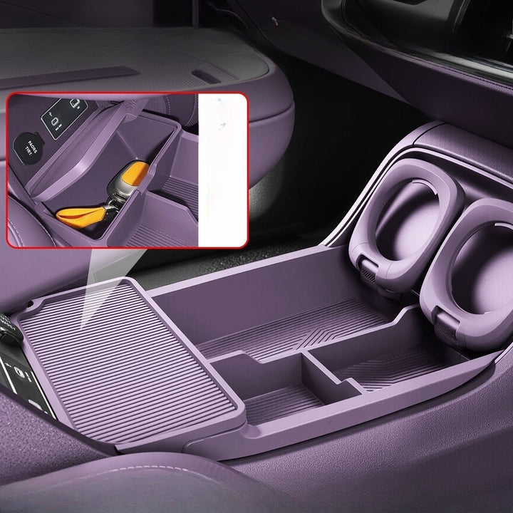 Coffre de rangement double couche sous la console centrale pour Leapmotor B10