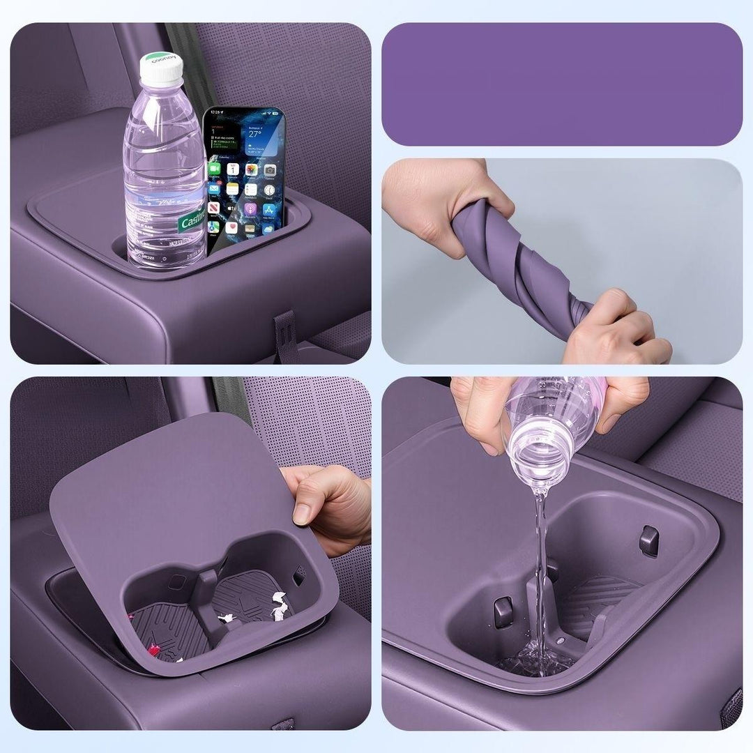 Rear Seat Cup Holder Silicone Mat for Leapmotor B10
